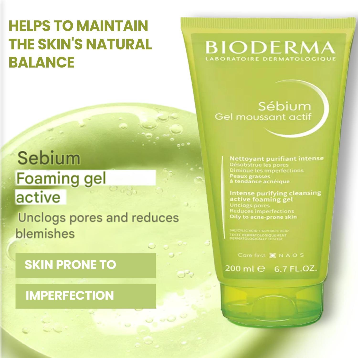 BioDerma Sebium Gel Moussant Face Wash (200ml)